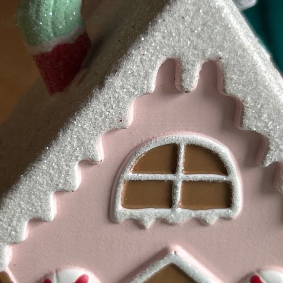 Hallmark 2022 Pink Gingerbread House Glitter Christmas Ornament - Picture 8 of 14
